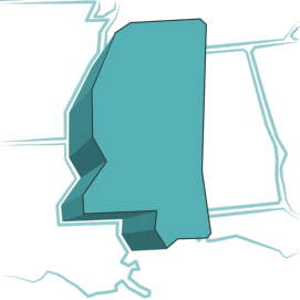 illustration of the state of mississippi